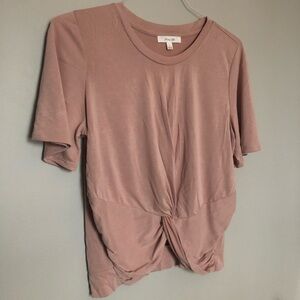 Mauve Tie Knot Short Sleeve Top